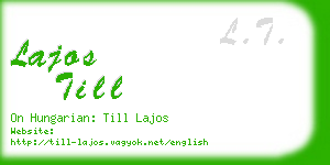 lajos till business card